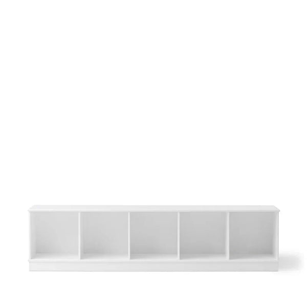 Wood Shelving Unit 5x1 with Base - Le Petit Marché Home Furniture