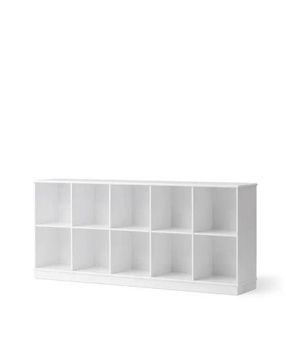 Wood shelving unit 5x2 w. base - Le Petit Marché Home Furniture